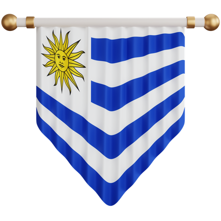 Uruguay Flag  3D Icon