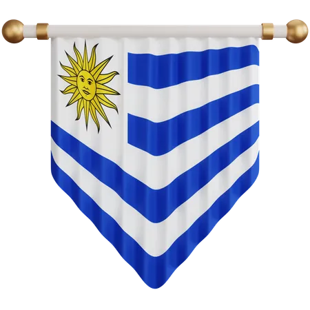 Uruguay Flag  3D Icon