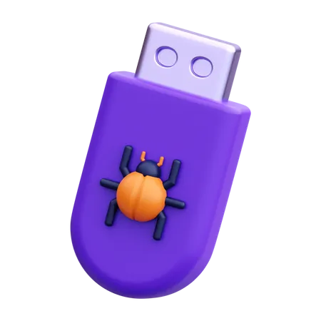 Usb Virus  3D Icon