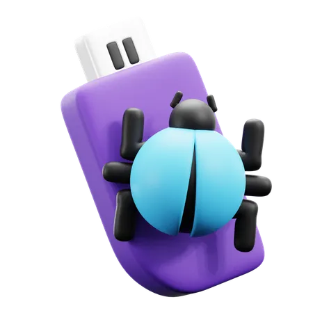 Usb Virus  3D Icon