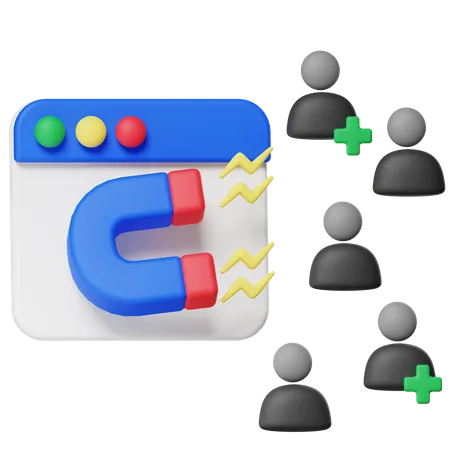 User Attraction  3D Icon