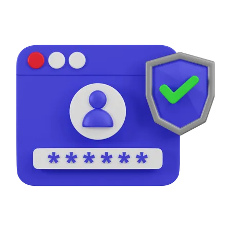 User Authentication  3D Icon