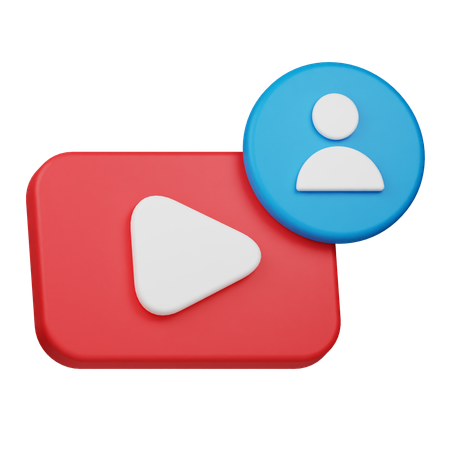 User Channel  3D Icon