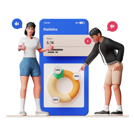 User Experience  3D Illustration