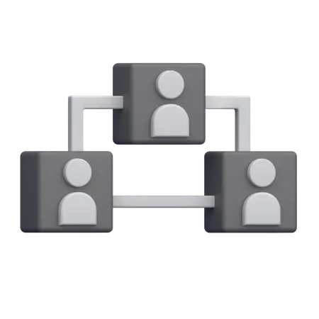 User Hierarchy  3D Icon