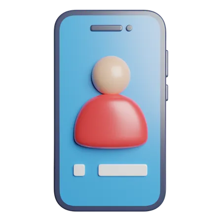 Usuario móvil  3D Icon