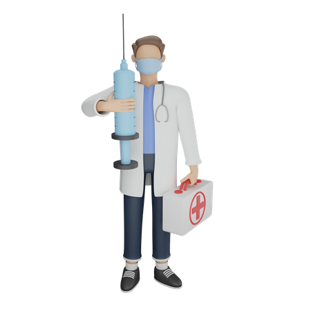 Vaccination  3D Illustration