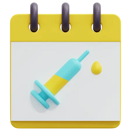 Vaccination Date  3D Icon