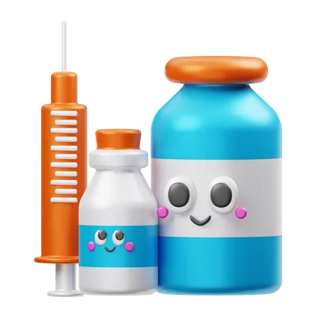 Vaccine  3D Illustration