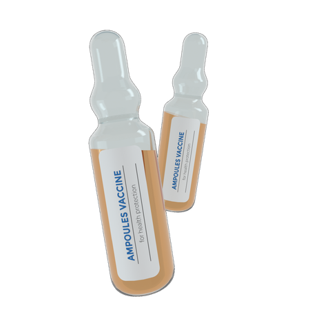 Vaccine Ampoule  3D Illustration