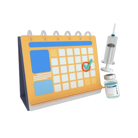 Vaccine Schedule  3D Illustration