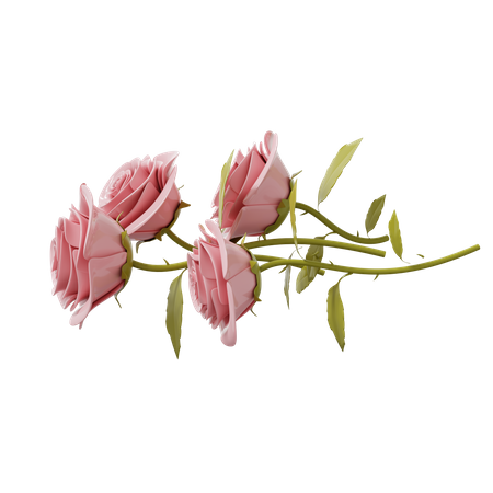 Valentinstag Rose  3D Illustration