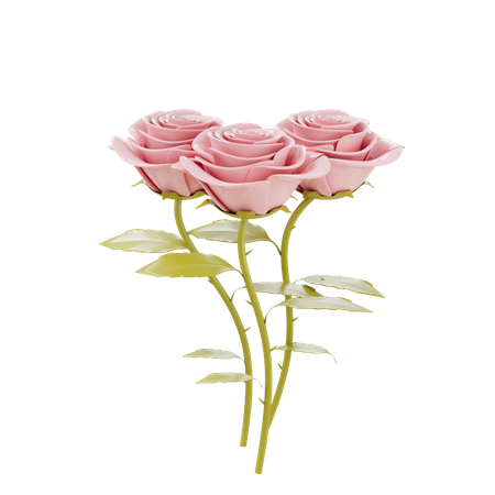 Valentinstag Rose Geschenk  3D Illustration