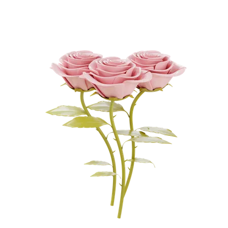 Valentinstag Rose Geschenk  3D Illustration