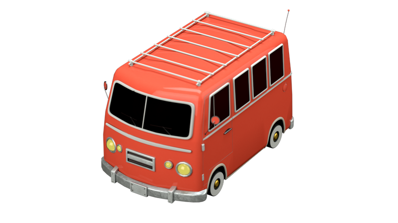 Van  3D Illustration