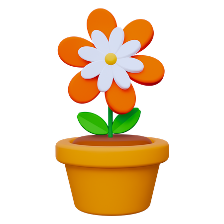 Vaso de flores  3D Icon