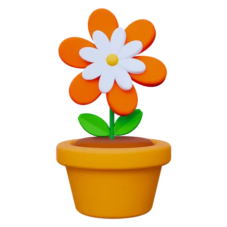 Vaso de flores  3D Icon