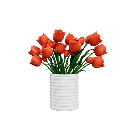 Vaso de flores  3D Icon