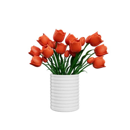 Vaso de flores  3D Icon