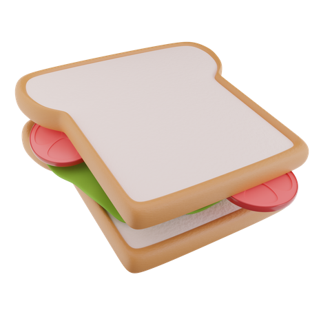 Veg Sandwich  3D Icon