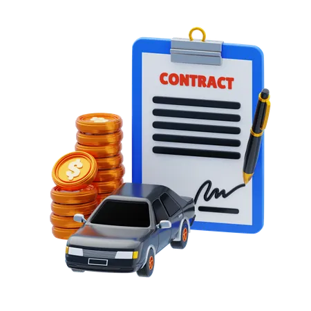 Vehicle Financing  3D Icon