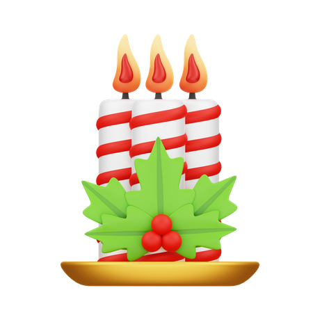 Velas de natal  3D Icon