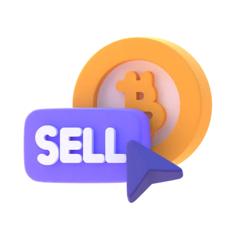 Vender bitcoins  3D Icon