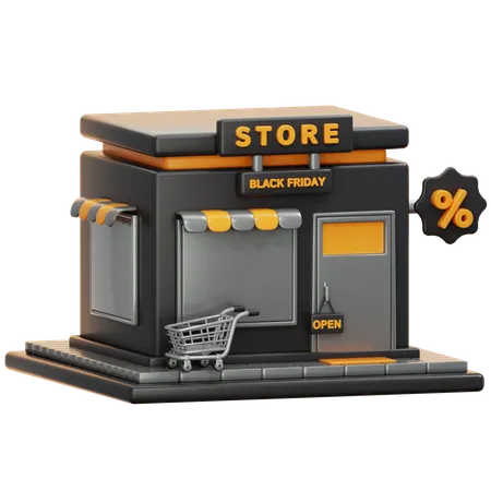 Tienda de liquidación de viernes negro  3D Icon