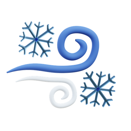 Vento frio  3D Icon