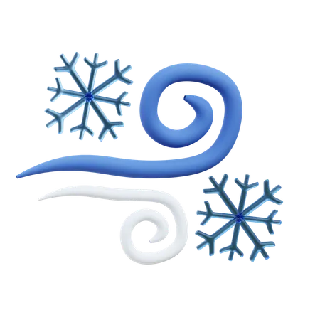 Vento frio  3D Icon