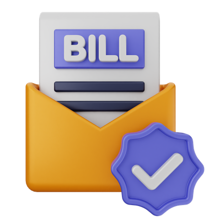 Verificación de factura  3D Icon
