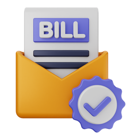 Verificación de factura  3D Icon