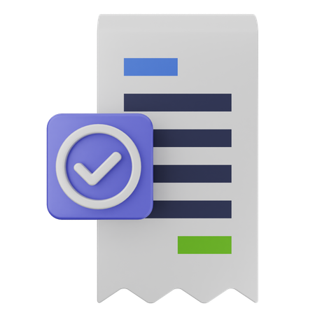 Verificación de factura  3D Icon