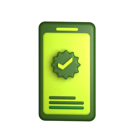 Verified Smartphone  3D Icon