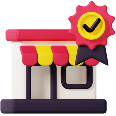 Verified Store  3D Icon