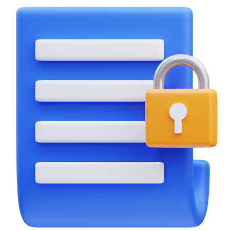Verrouiller un document  3D Icon