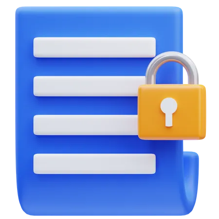 Verrouiller un document  3D Icon