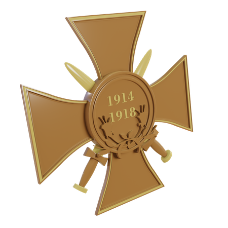 Veteran Honor Medal WW1  3D Illustration