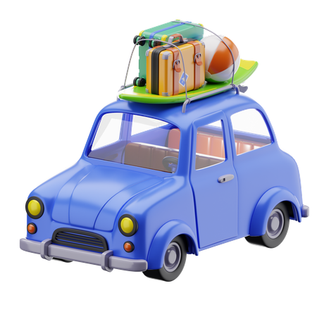 Carro de viagem  3D Icon