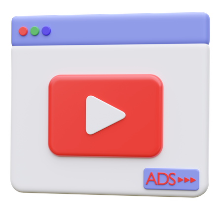 Video Ads  3D Icon