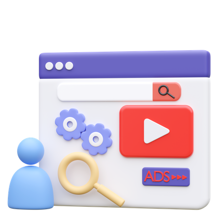 Video Ads analysis  3D Icon