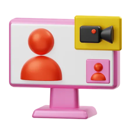 Video Call  3D Illustration