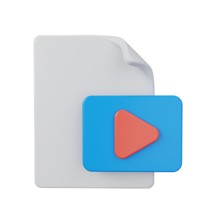 Video File  3D Icon