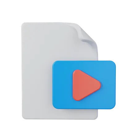 Video File  3D Icon