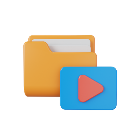 Video Folder  3D Icon