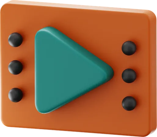 Video Player  3D Icon