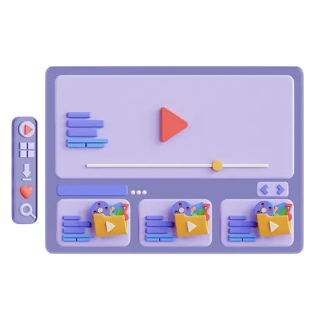 Video Player  3D Icon