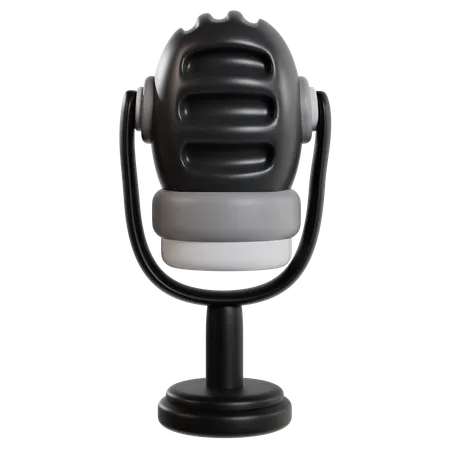 Vintage Podcast Microphone Render  3D Icon