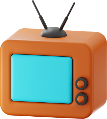 Vintage Television  3D Icon