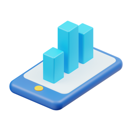 Virtual finance graph  3D Illustration